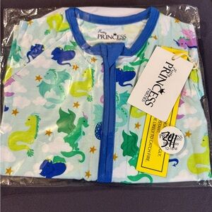 Pretty Princess Parties Blue and Green Dragon one‎ piece shortie 12-18 months